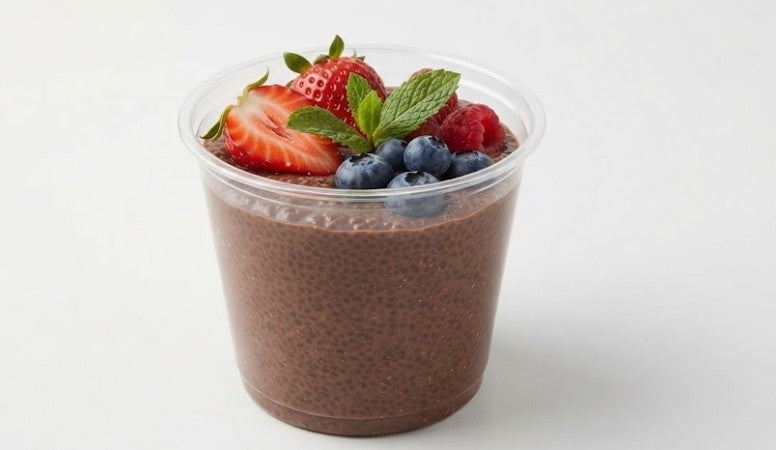 Healthy Chocolate Chia Pudding with Berries-250ml Cup